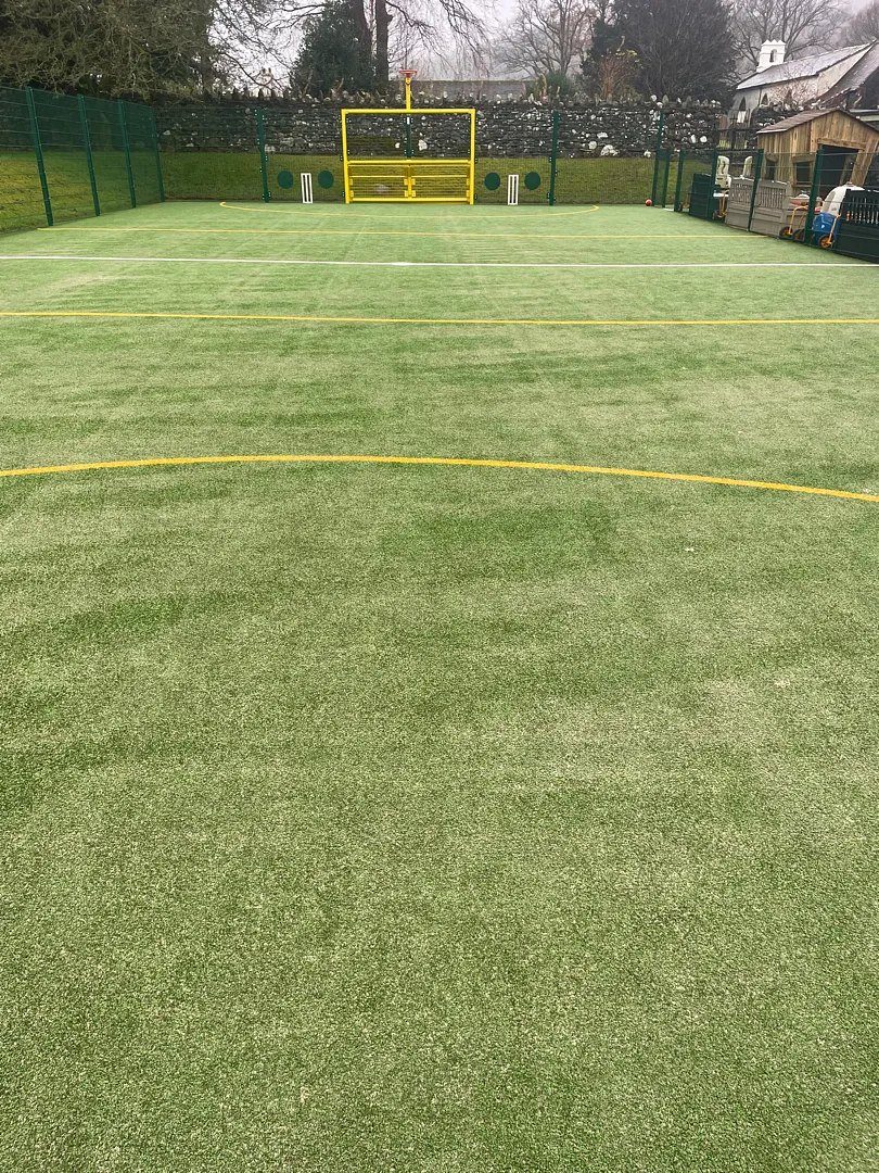 A multi-use games area with line markings